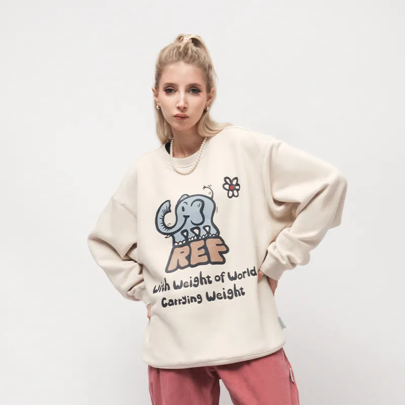 EMPTY REFERENCE Sweatshirt Unisex Ecru-5