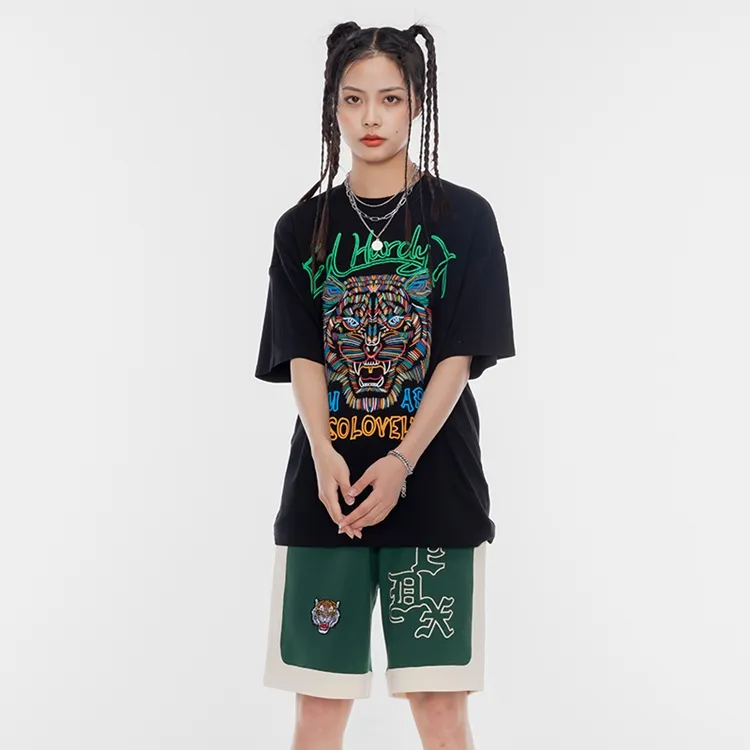 ED HARDY X Drop Shoulder Sleeve T-Shirt Unisex Multicolor-2