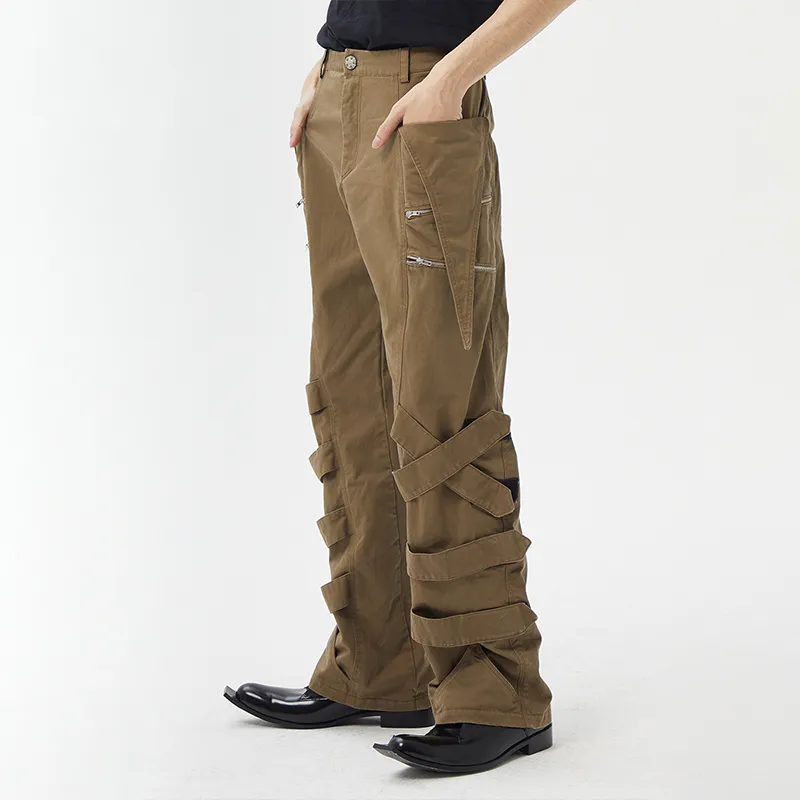 DND4DES Cargo Pants Unisex Khaki-6