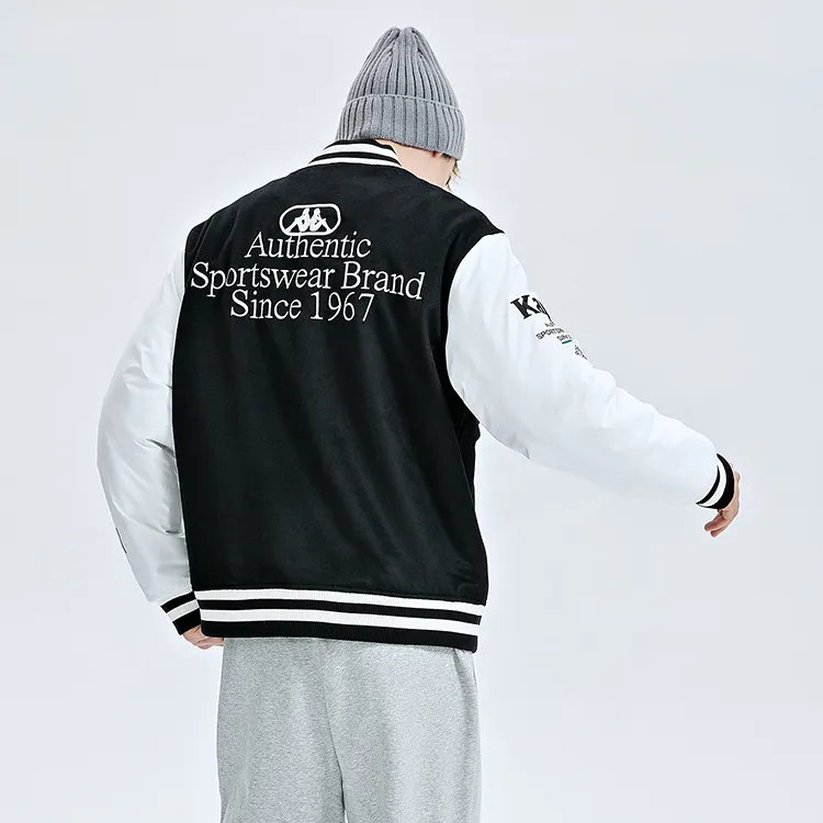 Kappa Letter Stripes Baseball Collar Puffer Jacket Men's-7