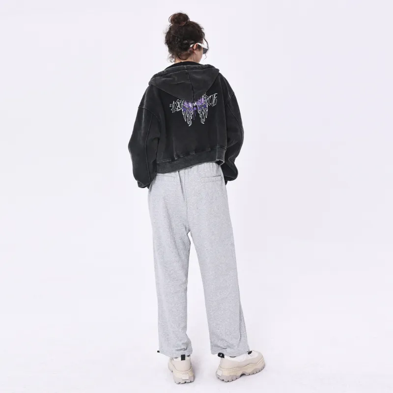 ASWZ Straight Moderate Casual Pants Fall Women's-4