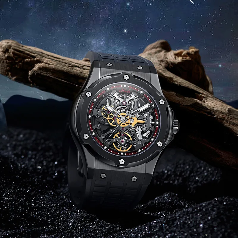 HaofaTourbillon Automatic Mechanical Movement Watch Men's Watches Cut-Out Dial-5