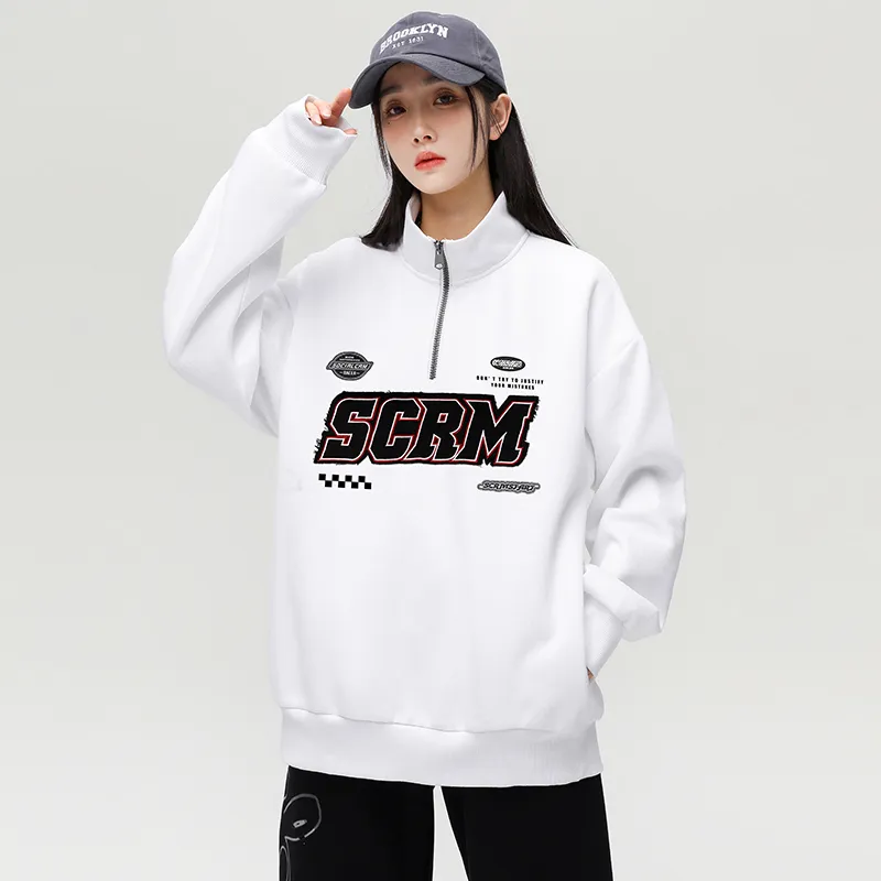 SCRM Half Turtleneck Loose Fit Sweatshirt Unisex-7