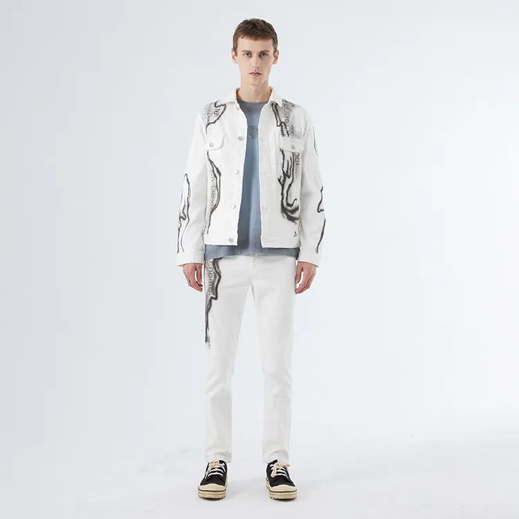 DAVID NAMAN Jeans Men White-2
