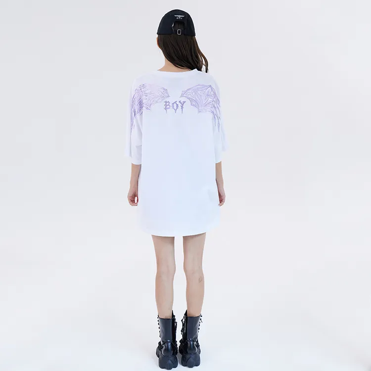 Boy London FW22 Drop Shoulder Sleeve T Shirt Unisex White-5