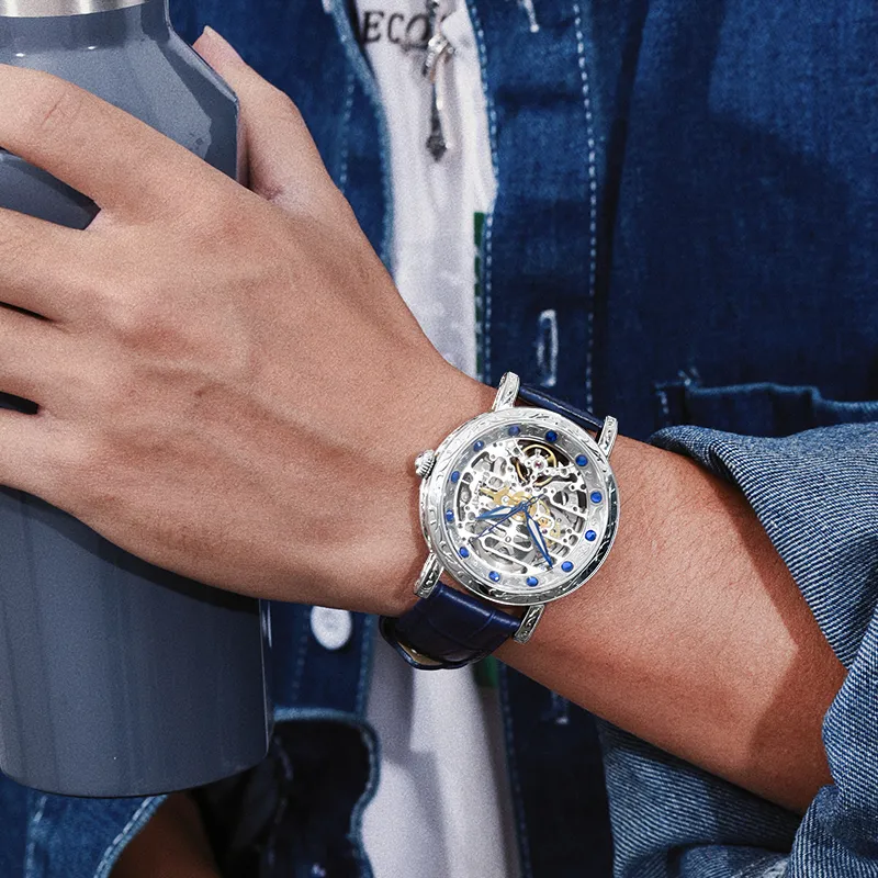 VRQ Future Series Automatic Mechanical Movement Watch Men's Watches Cut Out Dial-4