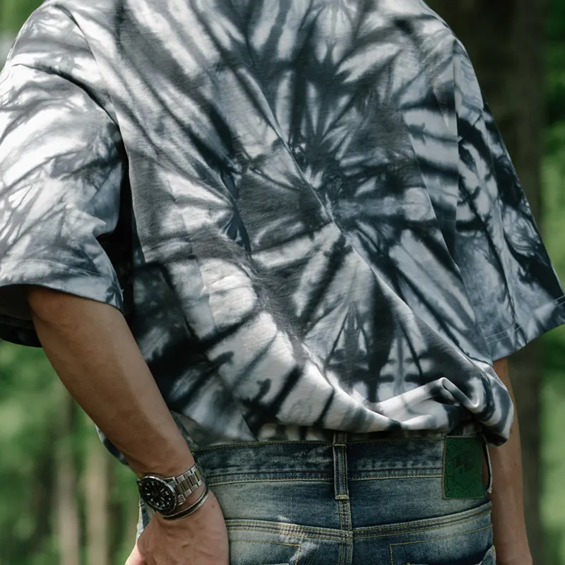 TEKABLU T Shirt Men's Tie Dye Gray-6