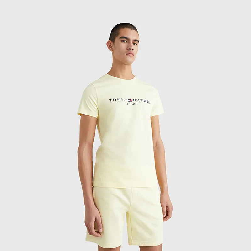 Tommy Hilfiger T Shirts Men Yellow ZHF-2