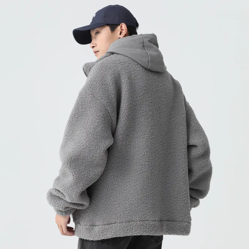 ZMOH Loose Fit Thickened And Fleece-Lined Jacket Unisex-3