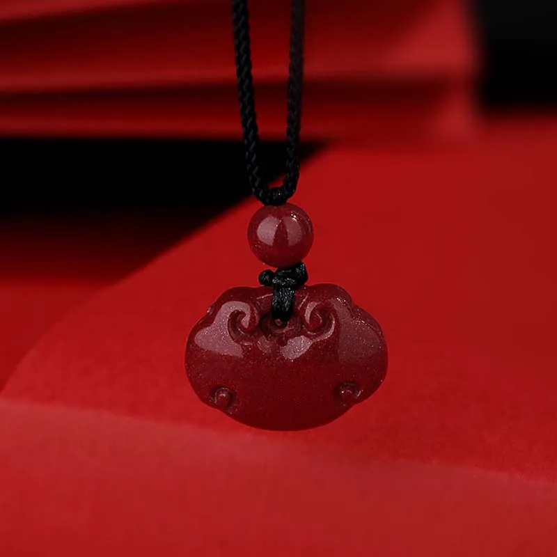 YINCHIE Reconstructed Cinnabar Necklaces Women's-1