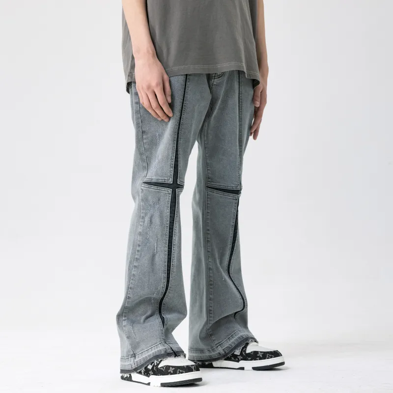 XINYINSU Jeans Unisex Gray-7