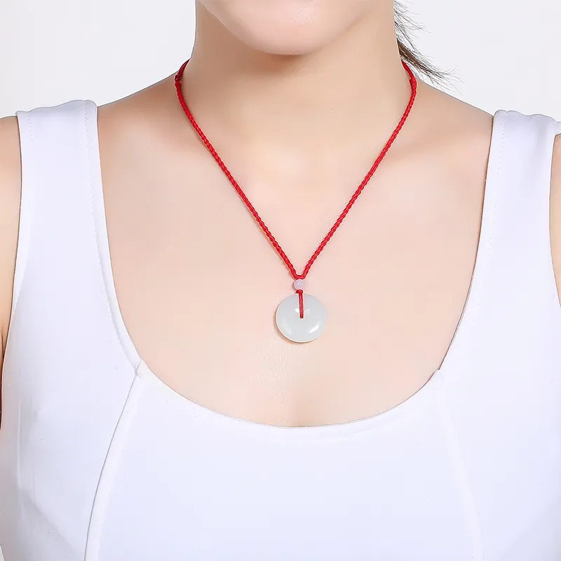 ZHOU LIU FU Pendants White Jade Unisex-4