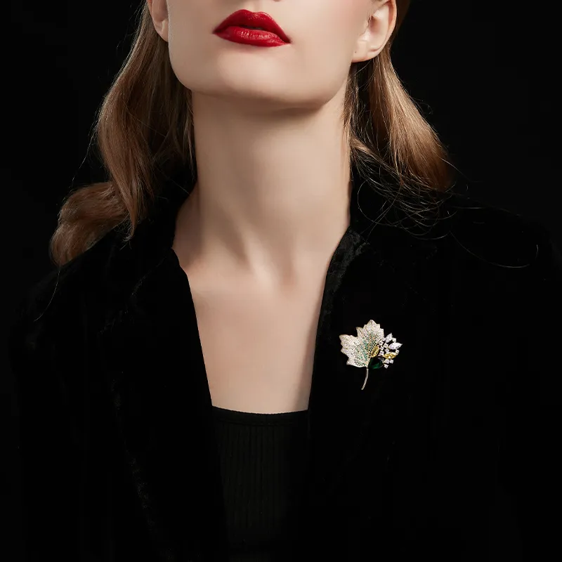 HMZ Brooches Women's Green-1