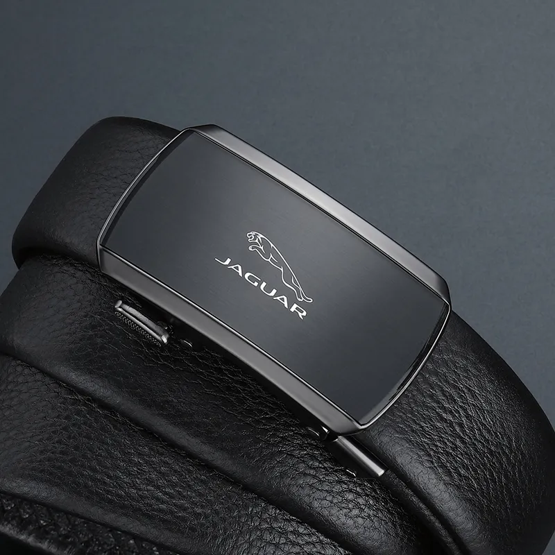 JAGUAR Leather Belts Men Black-8