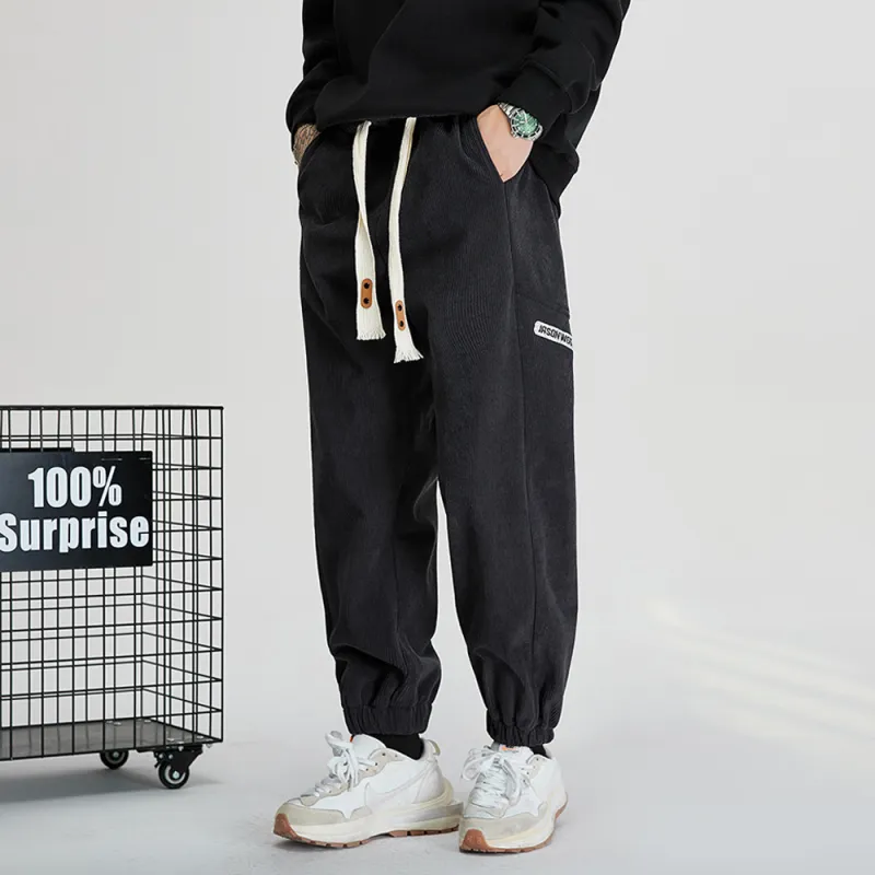JASONWOOD Autumn And Winter Season Knitted Sports Pants Trendy Thickened Casual Pants Unisex-6