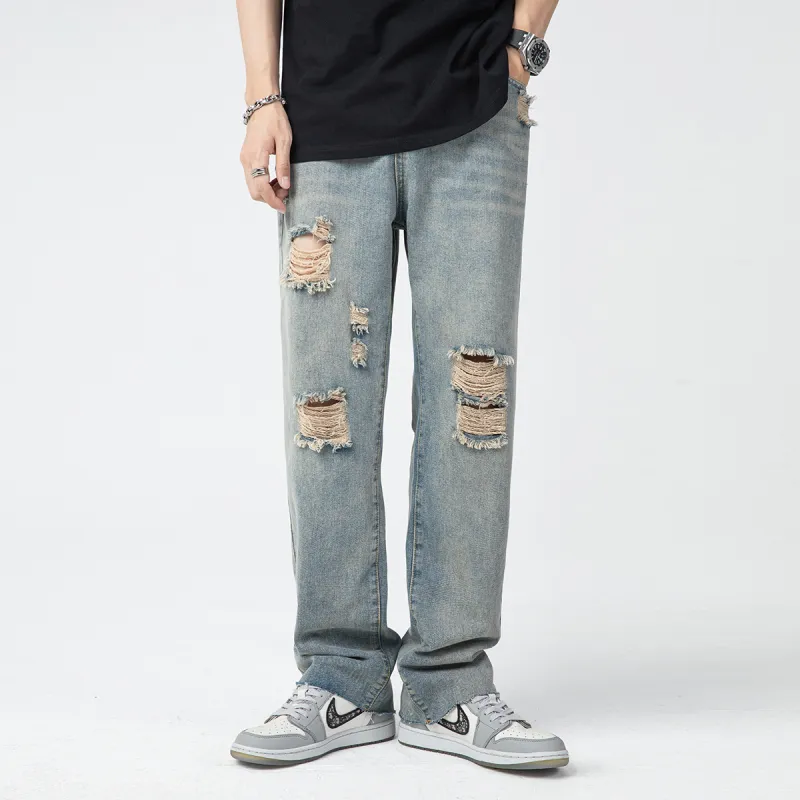 Jaslcs Straight Jeans Unisex Vintage Blue-2