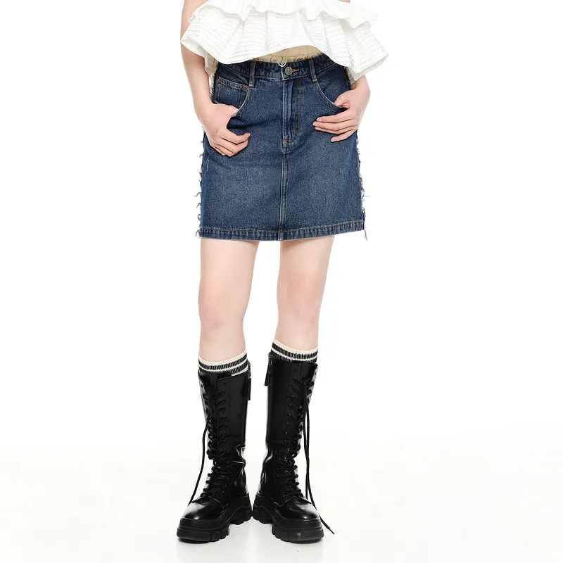 D'zzit Denim Short Skirts Women's Blue-2
