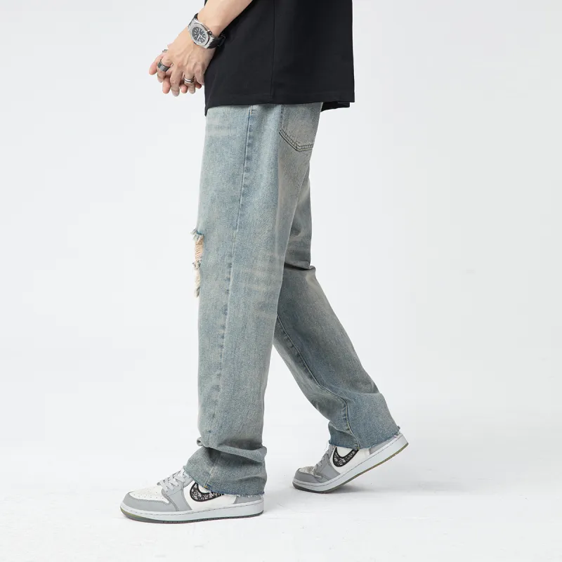 Jaslcs Straight Jeans Unisex Vintage Blue-4