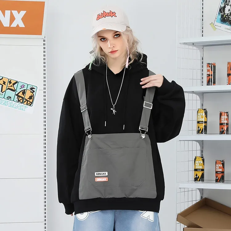 GENANX Sweatshirts Unisex Black-2
