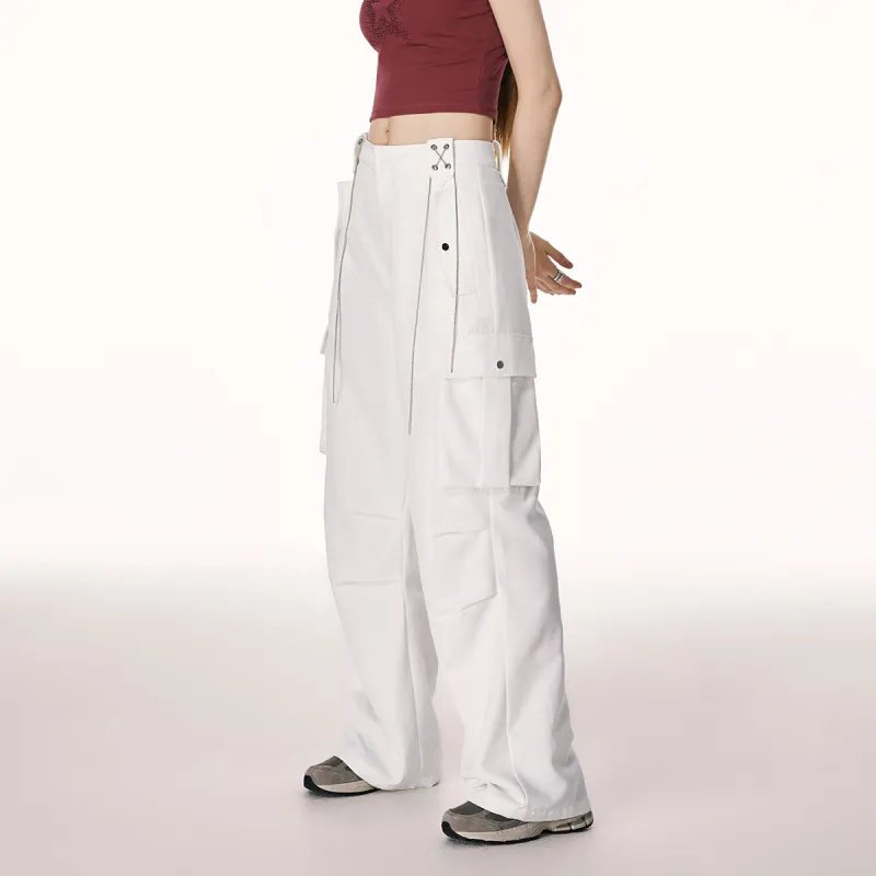 I'M ONE Cargo Pants Women's White-2