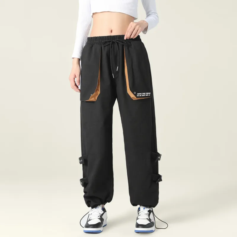 Pepe The Frog Casual Pants Unisex Black-2