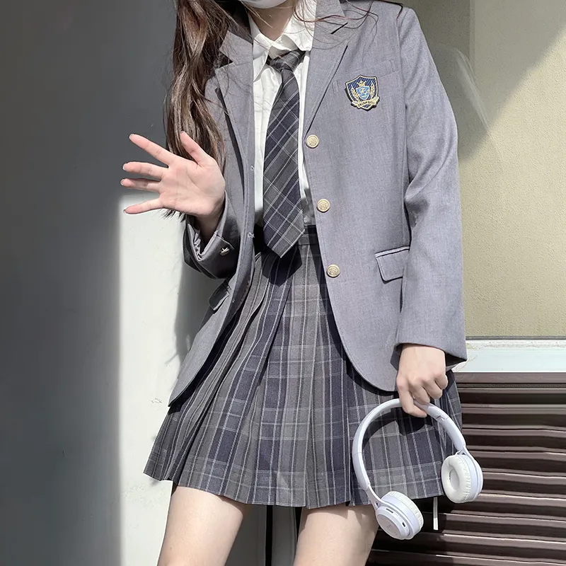 Tokyo Season Casual Short Skirts Women's Carbon Fiber Estate Plaid Skirt-30