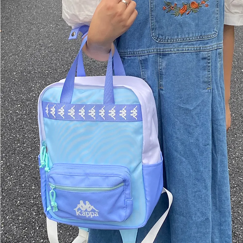 Kappa Polyester Backpack Medium Size Unisex Mint Blue-4