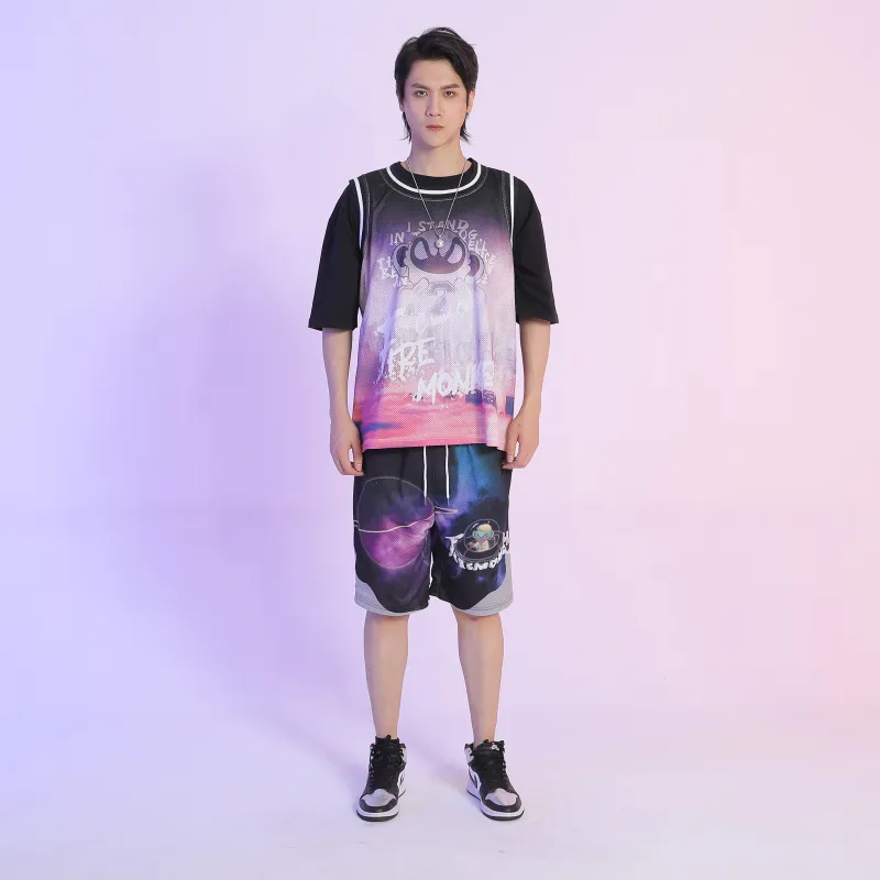 FireMonkey Basketball Jerseys Unisex Purple-4