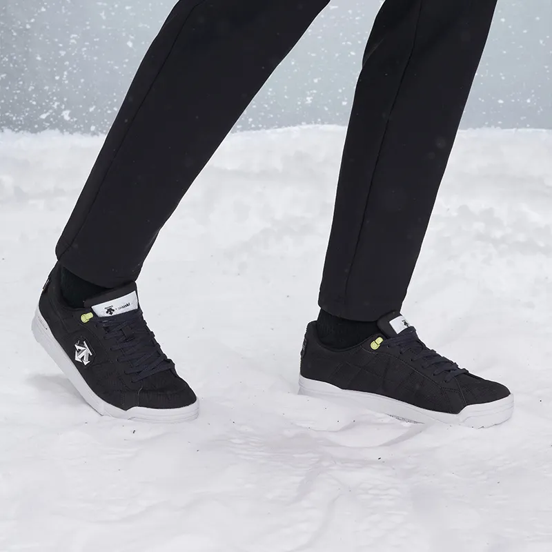 DESCENTE Ski Style Anti Slip Wear Resistant Lightweight Warm Quick Dry Low Top Casual Shoes Unisex Black-4