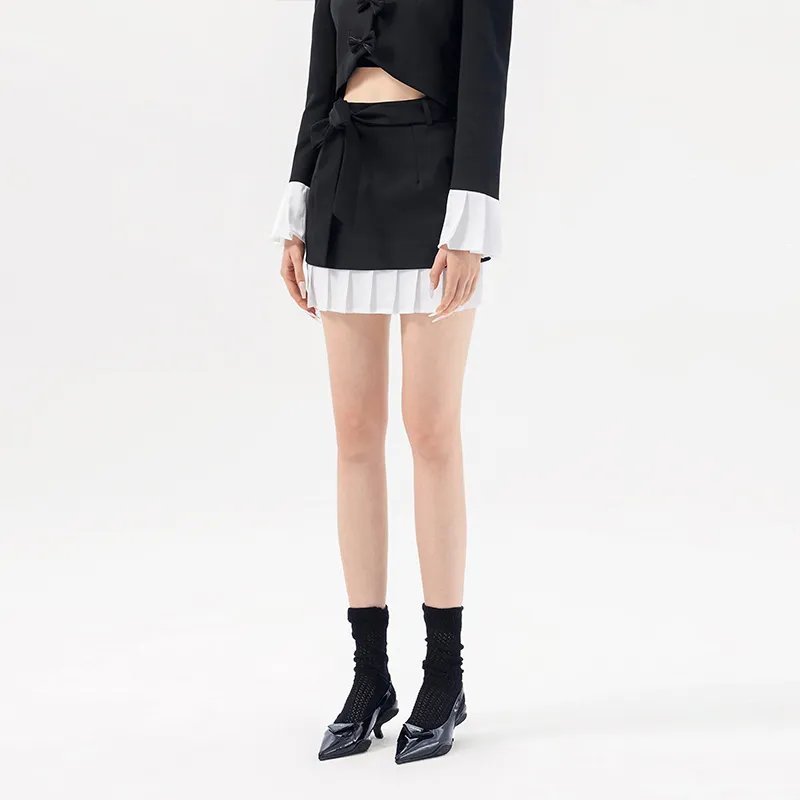 AZEPAM Casual Short Skirts Women's Black-4