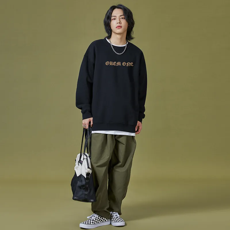 OREM ONE Crew Neck Loose Fit Sweatshirt Fall Unisex-7
