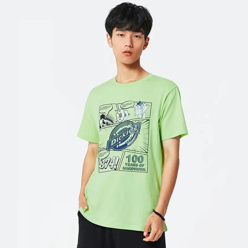 Dickies SS22 Straight T Shirt Men's Green Yellow-2
