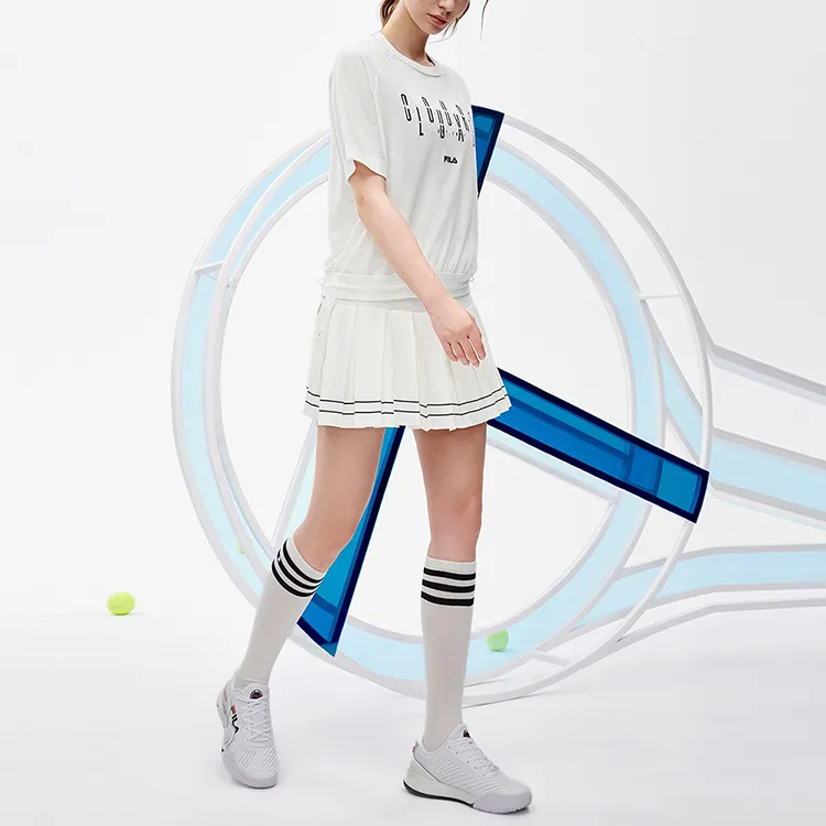 FILA Athletics Crop Tops Women's Jade White-2