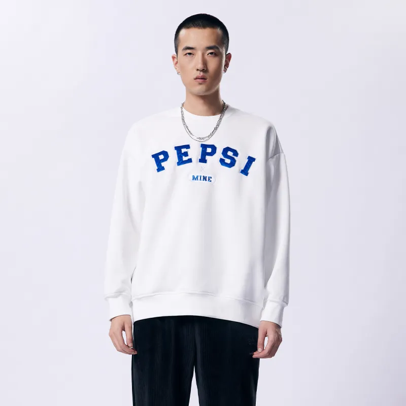 MINEPAIR x Pepsi/ Moderate Crew Neck Loose Fit Regular Sweatshirt Unisex-4