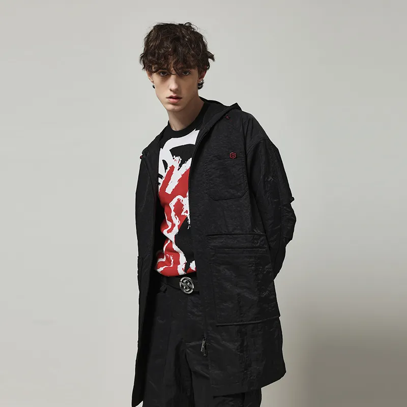 RARE Trench Coats Men Black-6