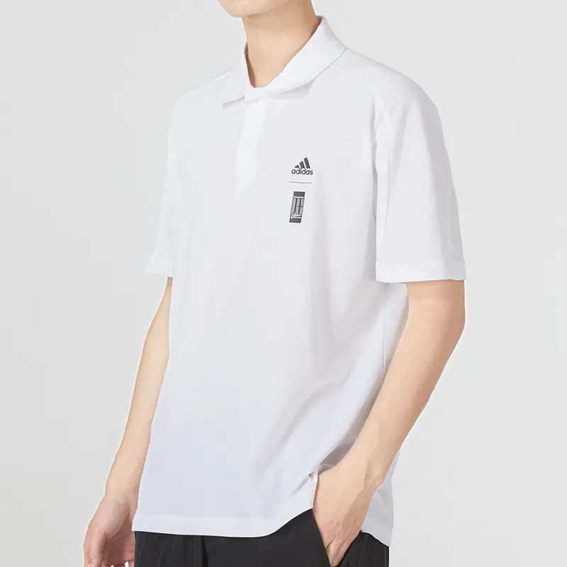 Adidas Polo Shirts Men White-3