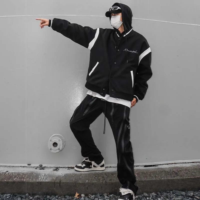 MIRACLE KILL Baseball Jacket Unisex Black-9