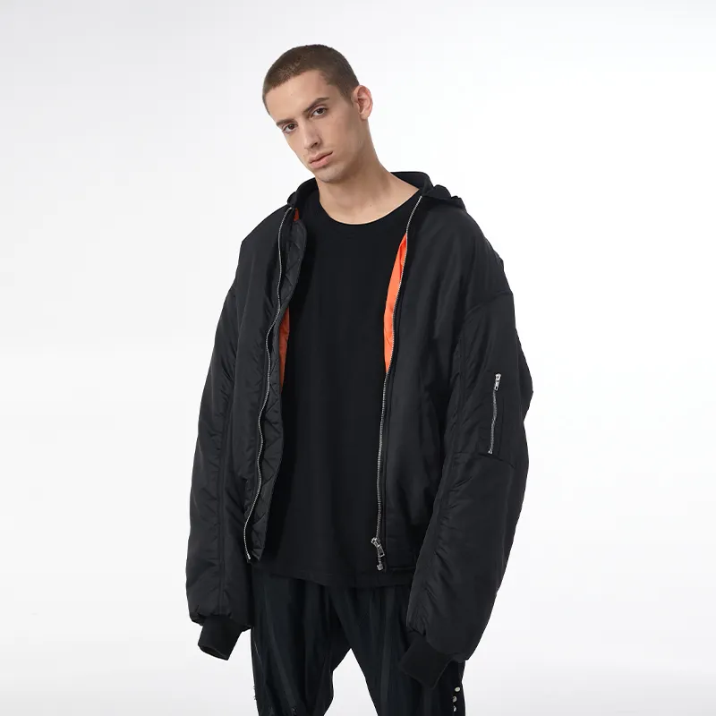 11ESTRANGER Puffer Jacket Unisex Black-2