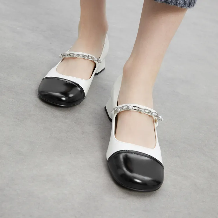 CHARLES&KEITH Small Ck Chunky Heel Mary Jane Shoes 3.6cm Women's-3