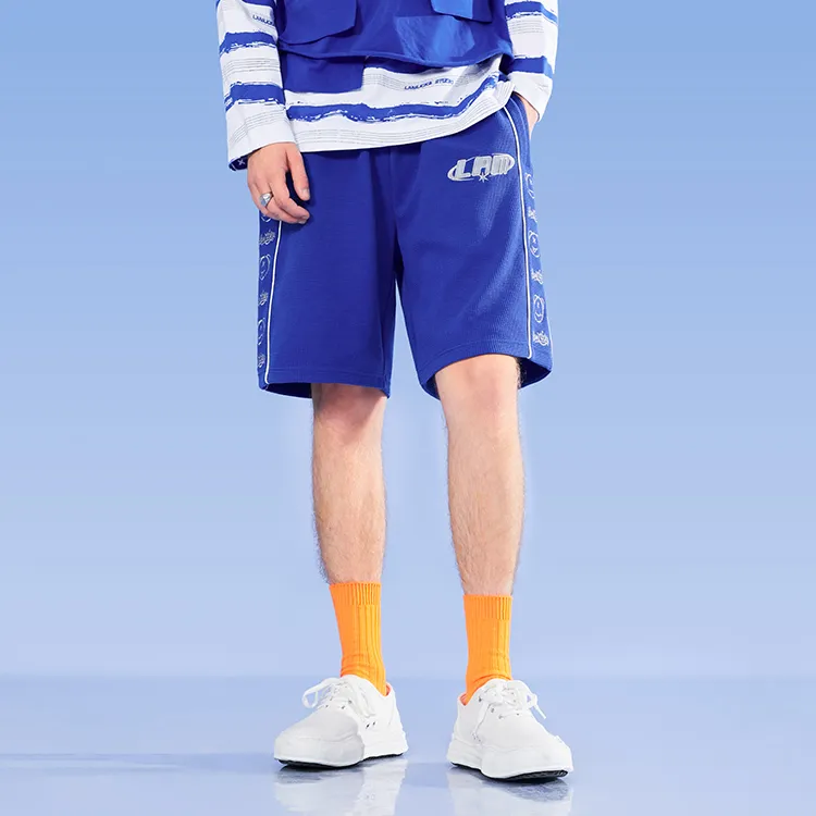 LAMLICKA Casual Shorts Unisex Blue-3