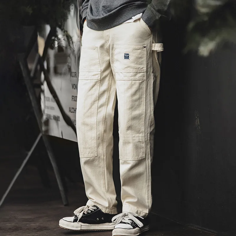 MADEN Jeans Men Ecru-4