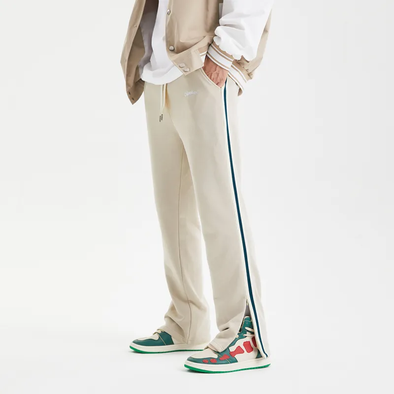 GUKUUL Straight Casual Pants Unisex Apricot-4