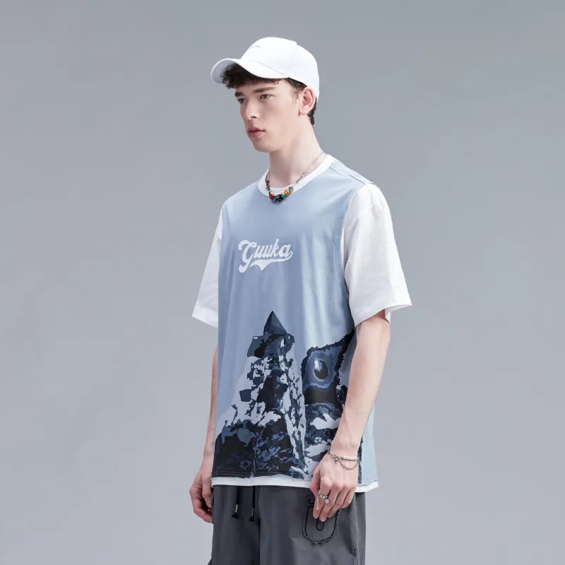 Guuka T Shirts Men Sky Blue-7