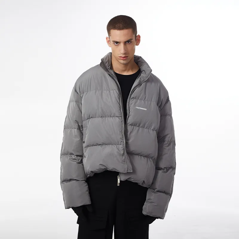 11ESTRANGER Puffer Jacket Unisex Gray-2