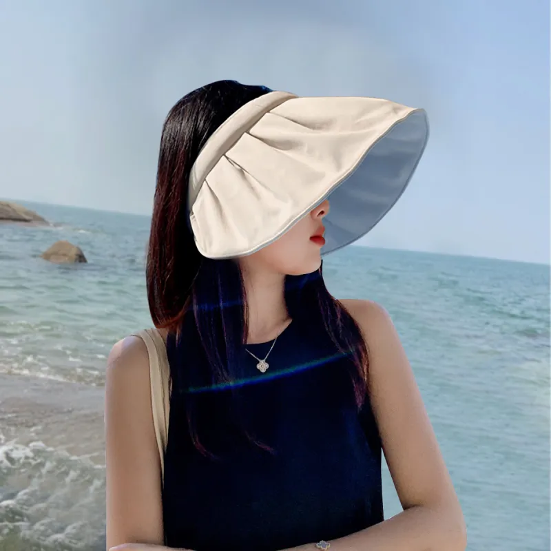 VINEY Cotton Polyamide Blend Sun Protection Hats Women's-2
