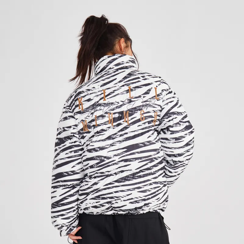 KILLWINNER Letter Stand Collar Loose Fit Thickened Puffer Jacket Unisex-2