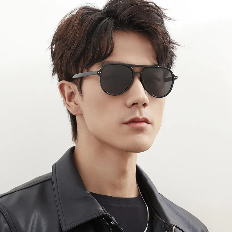 MUYKUY TR90 Aviator Sunglasses Unisex-4