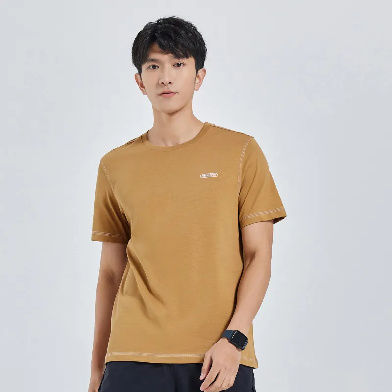 Erke T Shirts Men Chestnut Brown-2