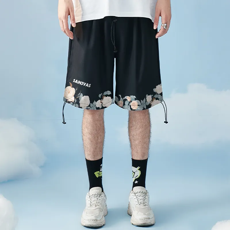 SANSYAS Casual Shorts Unisex Black-3