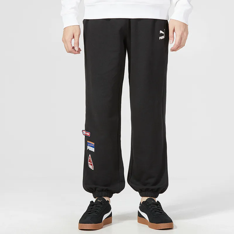 PUMA TEAM BADGE Casual Pants Unisex Black-2
